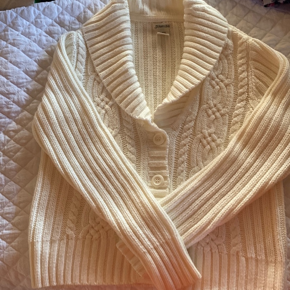 St .Johns Bay large sweater cardigan beige